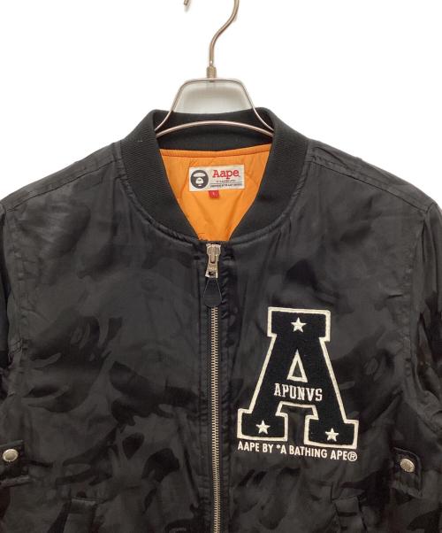 Aape BY A BATHING APE（エーエイプ バイ アベイシングエイプ）AAPE BY A BATHING APE (エーエイプ バイ アベイシングエイプ) フライトジャケット ブラック サイズ:Lの古着・服飾アイテム