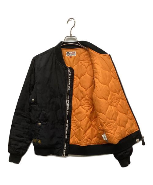 Aape BY A BATHING APE（エーエイプ バイ アベイシングエイプ）AAPE BY A BATHING APE (エーエイプ バイ アベイシングエイプ) フライトジャケット ブラック サイズ:Lの古着・服飾アイテム