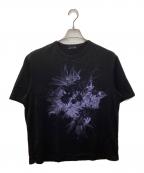 LAD MUSICIANラッドミュージシャン）の古着「花柄Ｔシャツ」｜ブラック