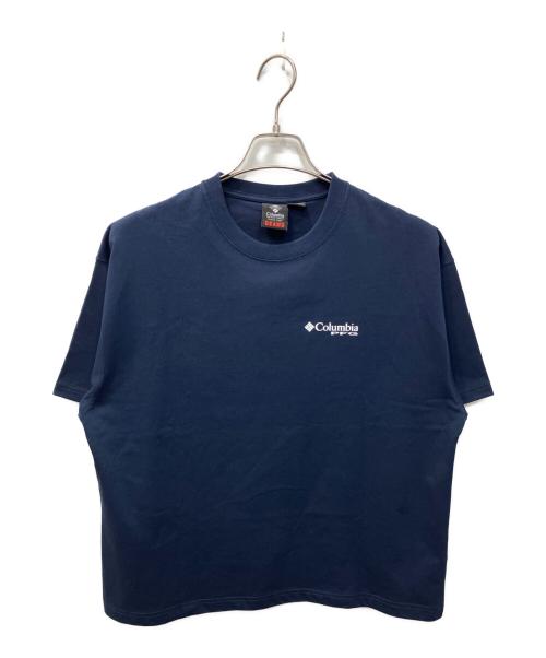 Columbia（コロンビア）Columbia (コロンビア) BEAMS (ビームス) 別注Tシャツ ネイビー サイズ:XSの古着・服飾アイテム