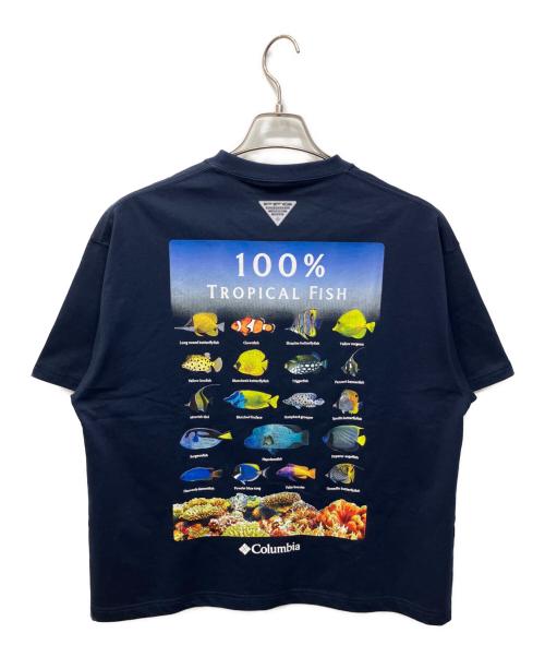 Columbia（コロンビア）Columbia (コロンビア) BEAMS (ビームス) 別注Tシャツ ネイビー サイズ:XSの古着・服飾アイテム