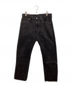 LEVI'Sリーバイス）の古着「ボタンフライブラックデニムパンツ」｜ブラック