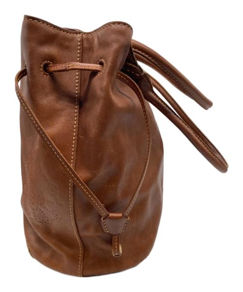 genten（ゲンテン）genten (ゲンテン) レザートートバッグ ブラウンの古着・服飾アイテム