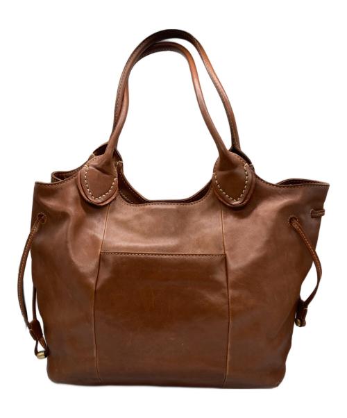 genten（ゲンテン）genten (ゲンテン) レザートートバッグ ブラウンの古着・服飾アイテム