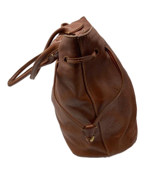 genten（ゲンテン）genten (ゲンテン) レザートートバッグ ブラウンの古着・服飾アイテム