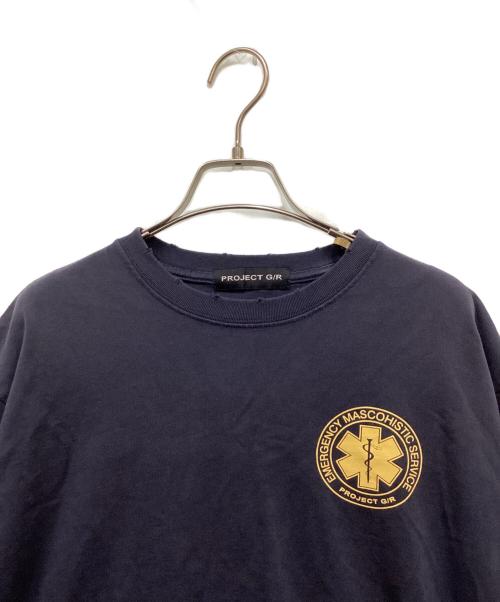 PROJECT G/R（プロジェクト ジーアール）PROJECT G/R (プロジェクト ジーアール) EMS WASHED T-SHIRT ネイビー サイズ:1の古着・服飾アイテム