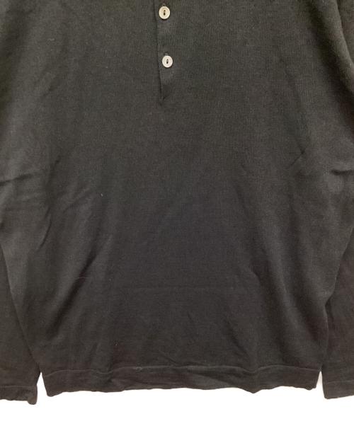 JOHN SMEDLEY（ジョンスメドレー）JOHN SMEDLEY (ジョンスメドレー) ヘンリーネックニット ブラック サイズ:Ｓの古着・服飾アイテム