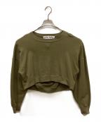 INSCRIREアンスクリア）の古着「Bolero Sweat Shirt」｜カーキ