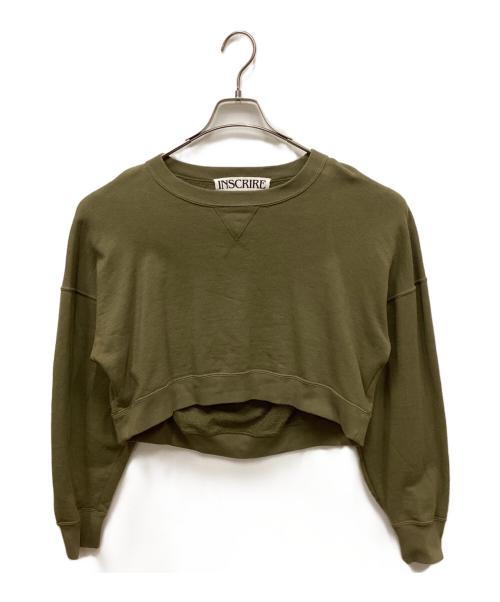 INSCRIRE（アンスクリア）INSCRIRE (アンスクリア) Bolero Sweat Shirt カーキ サイズ:38の古着・服飾アイテム