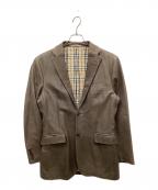 BURBERRY BLACK LABELバーバリーブラックレーベル）の古着「ラムレザーテーラードジャケット」｜ブラウン