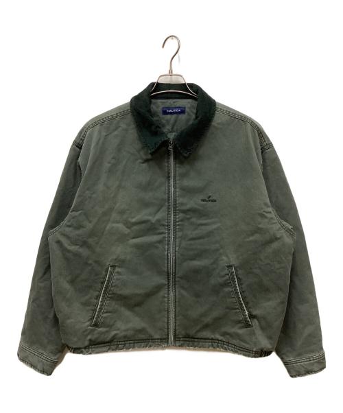 NAUTICA（ノーティカ）NAUTICA (ノーティカ) Garments Dyed Chino Zip Blouson/ガーメントダイチノジップブルゾン グリーン サイズ:Lの古着・服飾アイテム
