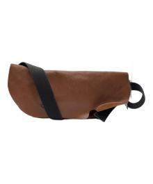 Uni&co（ユニアンドコー）の古着「レザーメッセンジャーバッグ」｜ブラウン