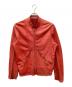 COLLECTION PRIVEE?（コレクション プリベー）の古着「ガーメントダイシングルライダースレザージャケット」｜レッド