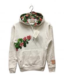 maison kitsune×TOIRETPAPER（メゾンキツネ×トイレットペーパー）の古着「コラボプリントパーカー」｜ホワイト