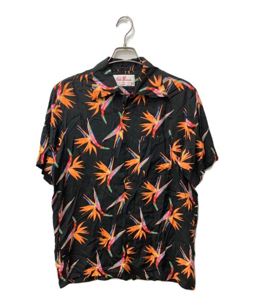 Aloha Blossom（アロハブロッサム）Aloha Blossom (アロハブロッサム) BIRDS OF PARADICEアロハシャツ ブラック サイズ:42の古着・服飾アイテム