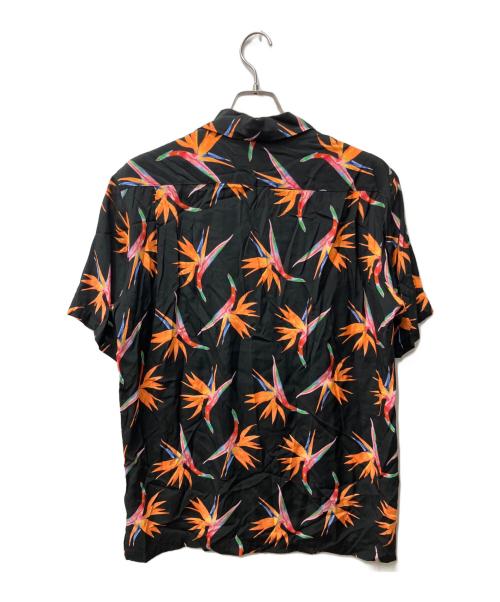 Aloha Blossom（アロハブロッサム）Aloha Blossom (アロハブロッサム) BIRDS OF PARADICEアロハシャツ ブラック サイズ:42の古着・服飾アイテム