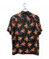 Aloha Blossom (アロハブロッサム) BIRDS OF PARADICEアロハシャツ ブラック サイズ:42：10000円