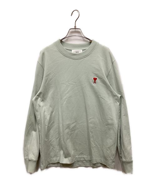 AMI Alexandre Mattiussi（アミアレクサンドルマテュッシ）AMI Alexandre Mattiussi (アミアレクサンドルマテュッシ) ロゴ刺繍カットソー グリーン サイズ:Lの古着・服飾アイテム