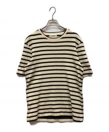 JIL SANDER+（ジルサンダープラス）の古着「ボーダーTシャツ」｜アイボリー