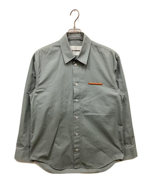 JIL SANDER（ジルサンダー）JIL SANDER (ジルサンダー) NEVER FADE AWAY/プレートシャツ グレー サイズ:44の古着・服飾アイテム