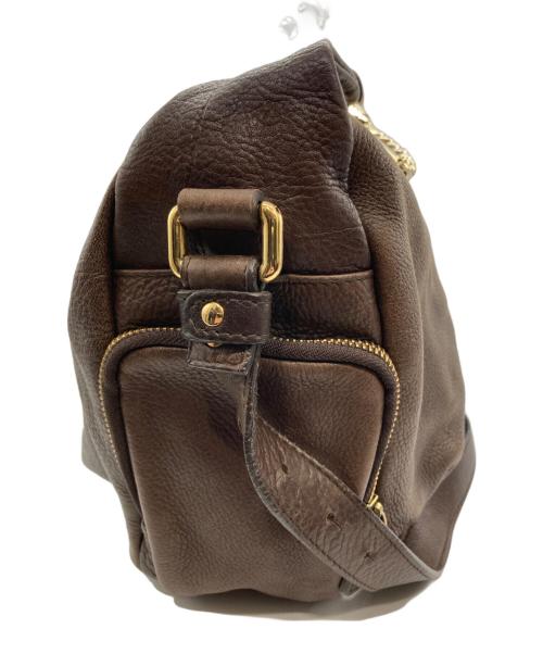 FURLA（フルラ）FURLA (フルラ) チェーンハンドルレザーショルダーバッグ ブラウンの古着・服飾アイテム