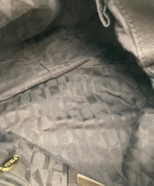 FURLA（フルラ）FURLA (フルラ) チェーンハンドルレザーショルダーバッグ ブラウンの古着・服飾アイテム