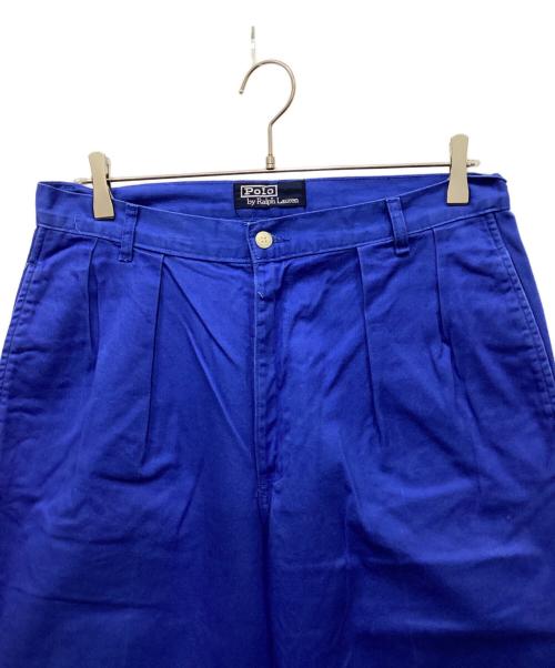 POLO RALPH LAUREN（ポロ・ラルフローレン）POLO RALPH LAUREN (ポロ・ラルフローレン) タックパンツ ブルー サイズ:36の古着・服飾アイテム