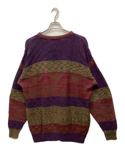 CHAPS RALPH LAUREN（チャップス ラルフローレン）CHAPS RALPH LAUREN (チャップス ラルフローレン) マルチパターンニット パープル サイズ:XLの古着・服飾アイテム