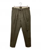 NEATニート）の古着「ウール2タックスラックス」｜グリーン