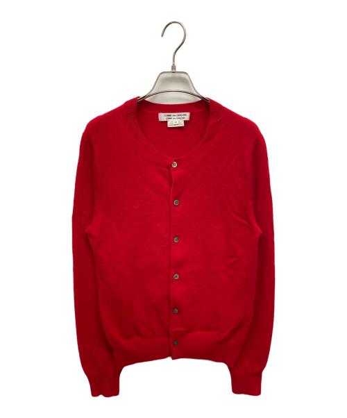 COMME des GARCONS COMME des GARCONS（コムデギャルソン コムデギャルソン）COMME des GARCONS COMME des GARCONS (コムデギャルソン コムデギャルソン) AD2018 丸首カーディガン レッド サイズ:Mの古着・服飾アイテム