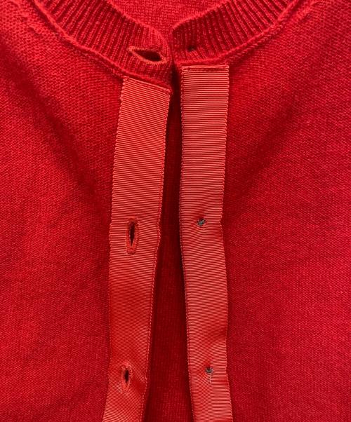 COMME des GARCONS COMME des GARCONS（コムデギャルソン コムデギャルソン）COMME des GARCONS COMME des GARCONS (コムデギャルソン コムデギャルソン) AD2018 丸首カーディガン レッド サイズ:Mの古着・服飾アイテム