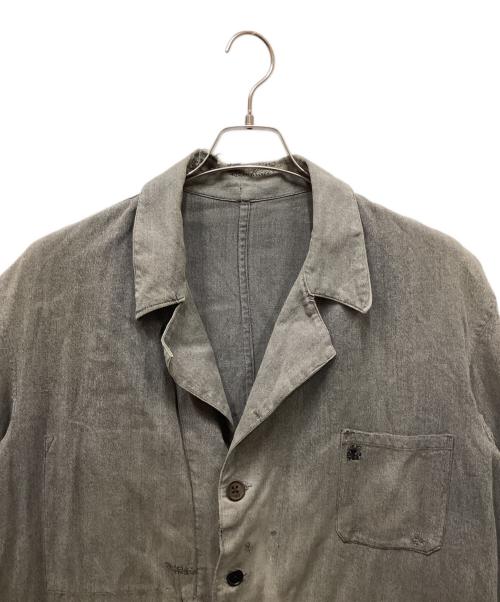 Le Favori（ル ファヴォリ）Le Favori (ル ファヴォリ) ヴィンテージブラックシャンブレーアトリエコート グレー サイズ:表記なしの古着・服飾アイテム