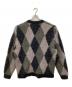 NUMBER (N)INE (ナンバーナイン) FEATHERY YARN ARGYLE JACQYARD KNIT CARDIGAN/フェザーリーヤーンアーガイルジャガードニットカーディガン グレー サイズ:3：11000円