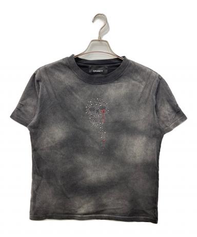 【GRANCY】 スカルラインストーンデザインtシャツ ベージュ 中古・古着通販】GRANCY (グランシー) 25SS Skull Rhinestone Design T