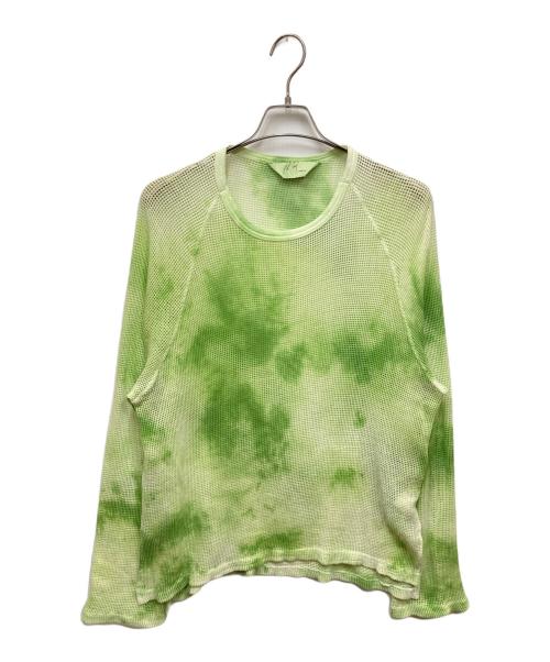 ANCELLM（アンセルム）ANCELLM (アンセルム) DYED MESH LS T-SHIRT/タイダイメッシュロングスリーブTシャツ グリーン サイズ:1の古着・服飾アイテム