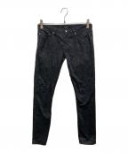 UNDERCOVERISMアンダーカバーイズム）の古着「レオパード柄スキニーパンツ」｜ブラック