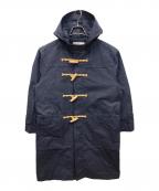 MHLエムエイチエル）の古着「ワックスコットンライトダッフルコート」｜ネイビー