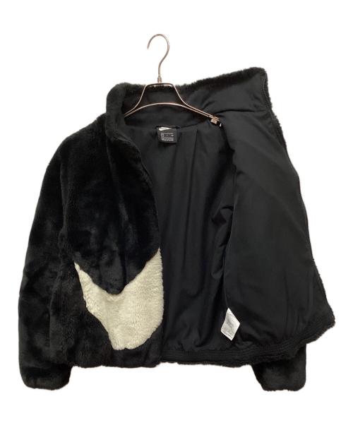 NIKE（ナイキ）NIKE (ナイキ) エコファー ビッグスウッシュ フリースジャケット ブラック サイズ:ｓの古着・服飾アイテム