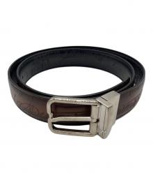 Berluti（ベルルッティ）の古着「カリグラフィ柄リバーシブルベルト」｜ブラウン