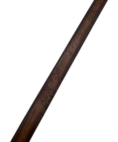 Berluti（ベルルッティ）Berluti (ベルルッティ) カリグラフィ柄リバーシブルベルト ブラウンの古着・服飾アイテム