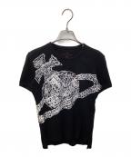 Vivienne Westwood RED LABELヴィヴィアンウエストウッドレッドレーベル）の古着「ビッグオーブプリントTシャツ」｜ブラック