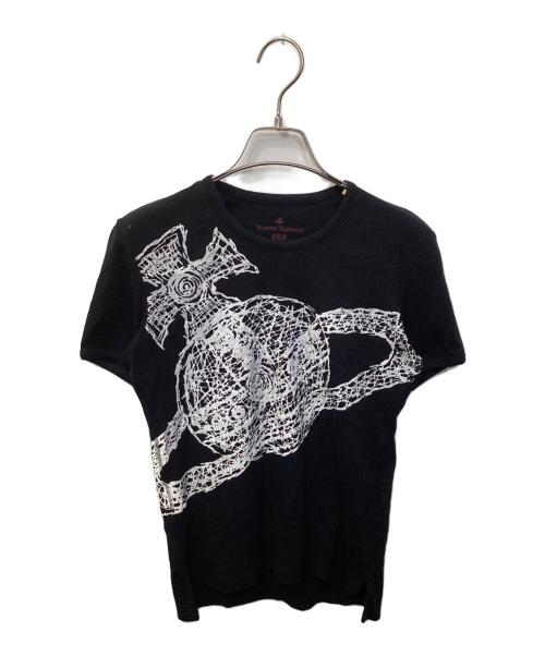 Vivienne Westwood RED LABEL（ヴィヴィアンウエストウッドレッドレーベル）Vivienne Westwood RED LABEL (ヴィヴィアンウエストウッドレッドレーベル) ビッグオーブプリントTシャツ ブラック サイズ:2の古着・服飾アイテム