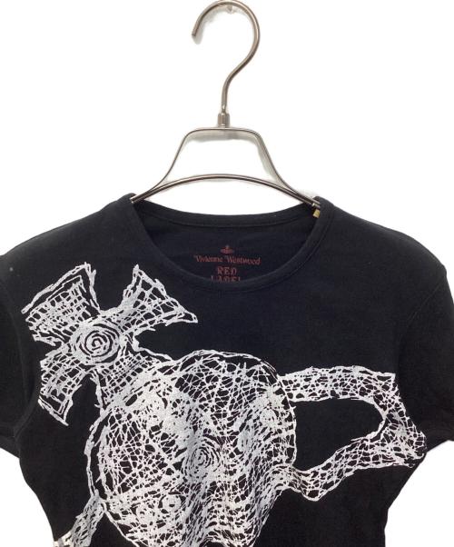 Vivienne Westwood RED LABEL（ヴィヴィアンウエストウッドレッドレーベル）Vivienne Westwood RED LABEL (ヴィヴィアンウエストウッドレッドレーベル) ビッグオーブプリントTシャツ ブラック サイズ:2の古着・服飾アイテム