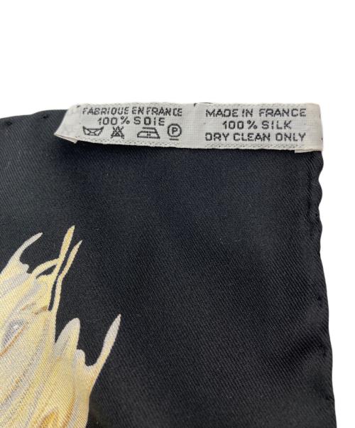 HERMES（エルメス）HERMES (エルメス) カレ90 PASSIFLORES/パッションフラワー ブラックの古着・服飾アイテム