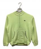 BURBERRY GOLFバーバリーゴルフ）の古着「アンゴラジップニット」｜黄緑