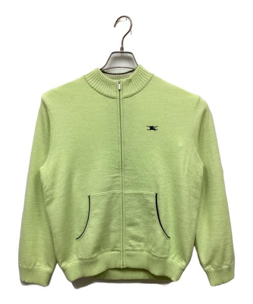 BURBERRY GOLF（バーバリーゴルフ）BURBERRY GOLF (バーバリーゴルフ) アンゴラジップニット 黄緑 サイズ:Lの古着・服飾アイテム