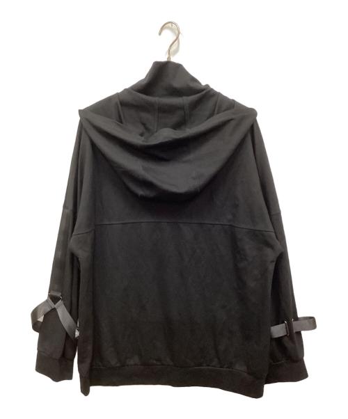 OZZCONTE（オッズコンテ）OZZCONTE (オッズコンテ) アシンメトリージップボンテージスウェット ブラック サイズ:表記なし(実寸をご確認ください)の古着・服飾アイテム