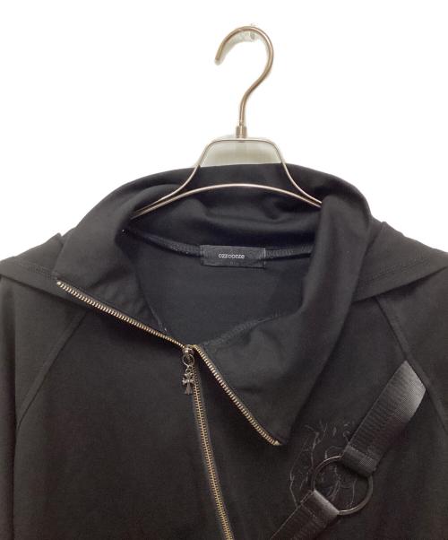 OZZCONTE（オッズコンテ）OZZCONTE (オッズコンテ) アシンメトリージップボンテージスウェット ブラック サイズ:表記なし(実寸をご確認ください)の古着・服飾アイテム