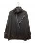OZZCONTE（オッズコンテ）の古着「アシンメトリージップボンテージスウェット」｜ブラック