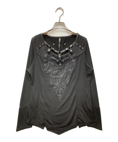 OzzOnJapan（オッズオンジャパン）OzzOnJapan (オッズオンジャパン) 異素材切替ハーネスデザインカットソー ブラック サイズ:表記無しの古着・服飾アイテム